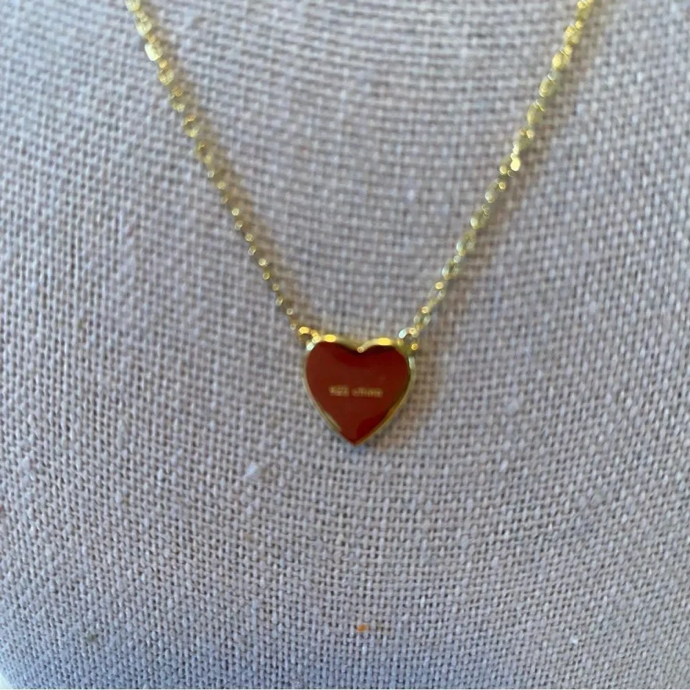 Rachel Zoe Beautiful & Delicate Sterling Silver Small Black Heart Necklace.
